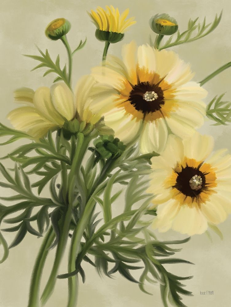 Moody Daisies art print by House Fenway for $57.95 CAD