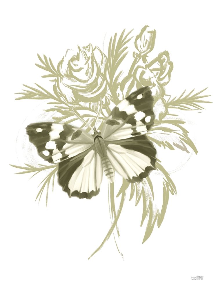 Sage Butterfly art print by House Fenway for $57.95 CAD