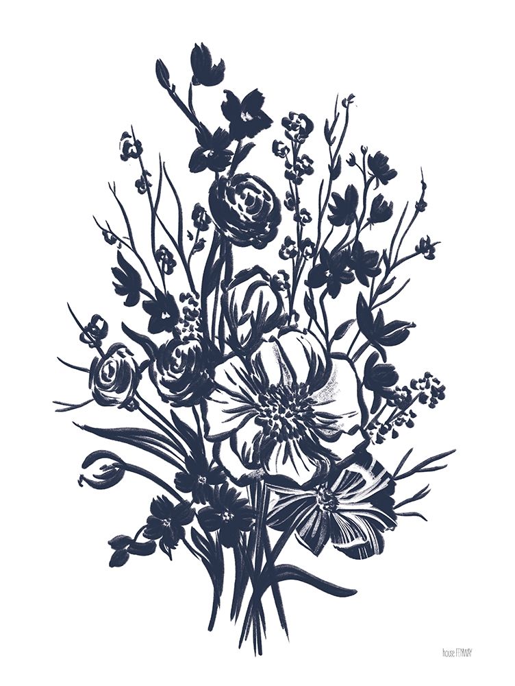 Blues in Blossom II art print by House Fenway for $57.95 CAD