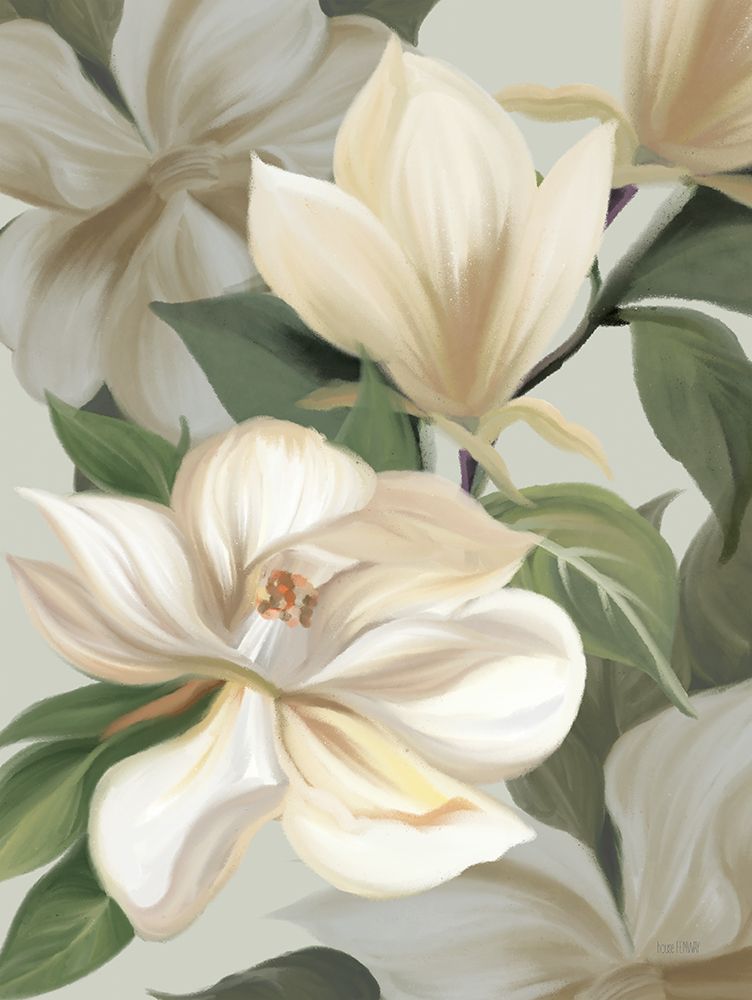 Magnolia Blossoms I art print by House Fenway for $57.95 CAD