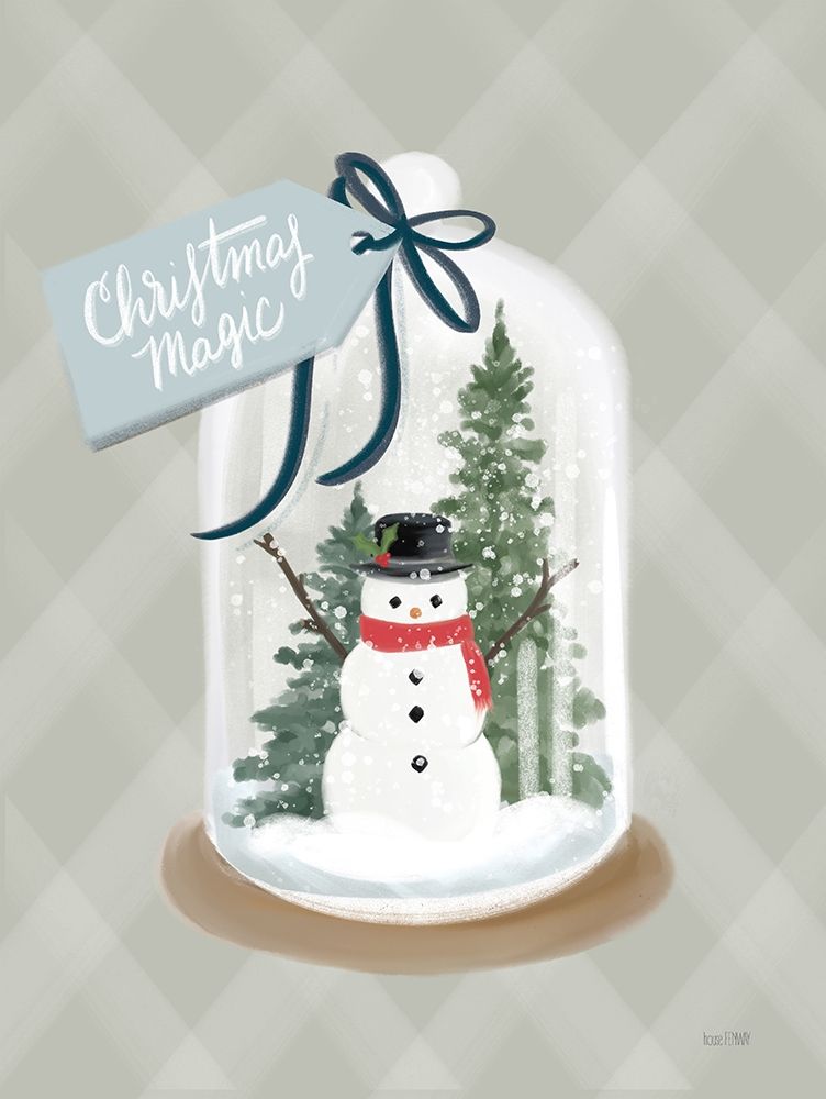 Christmas Magic Snow Globe art print by House Fenway for $57.95 CAD