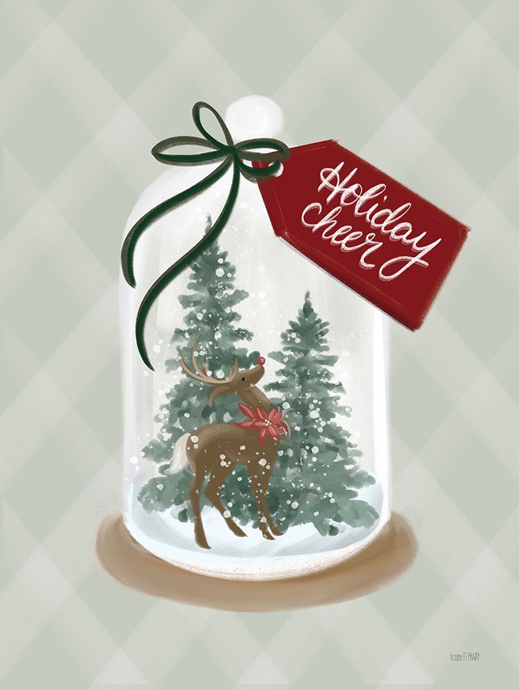 Holiday Cheer Snow Globe art print by House Fenway for $57.95 CAD