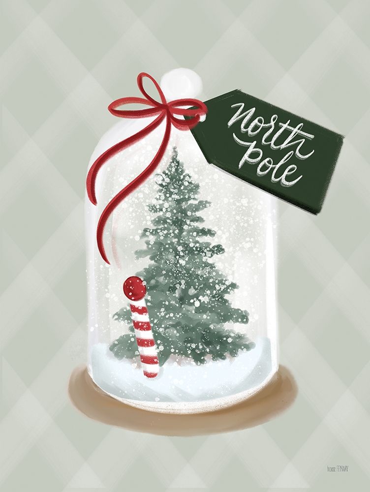 North Pole Snow Globe art print by House Fenway for $57.95 CAD