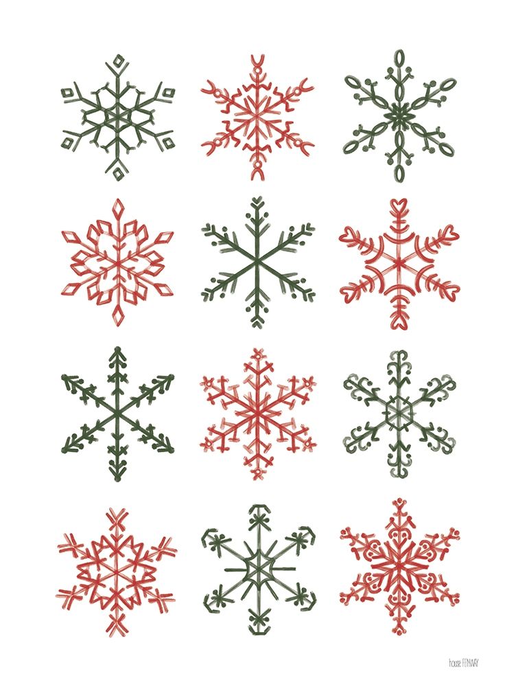 Snowflakes art print by House Fenway for $57.95 CAD