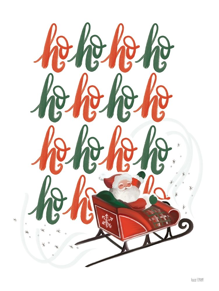 Ho Ho Ho art print by House Fenway for $57.95 CAD