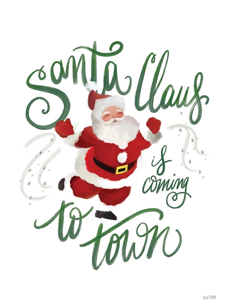 Santa is Coming to Town art print by House Fenway for $57.95 CAD