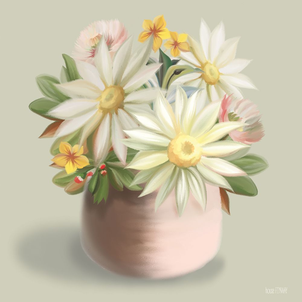 Sunny Floral Bouquet art print by House Fenway for $57.95 CAD