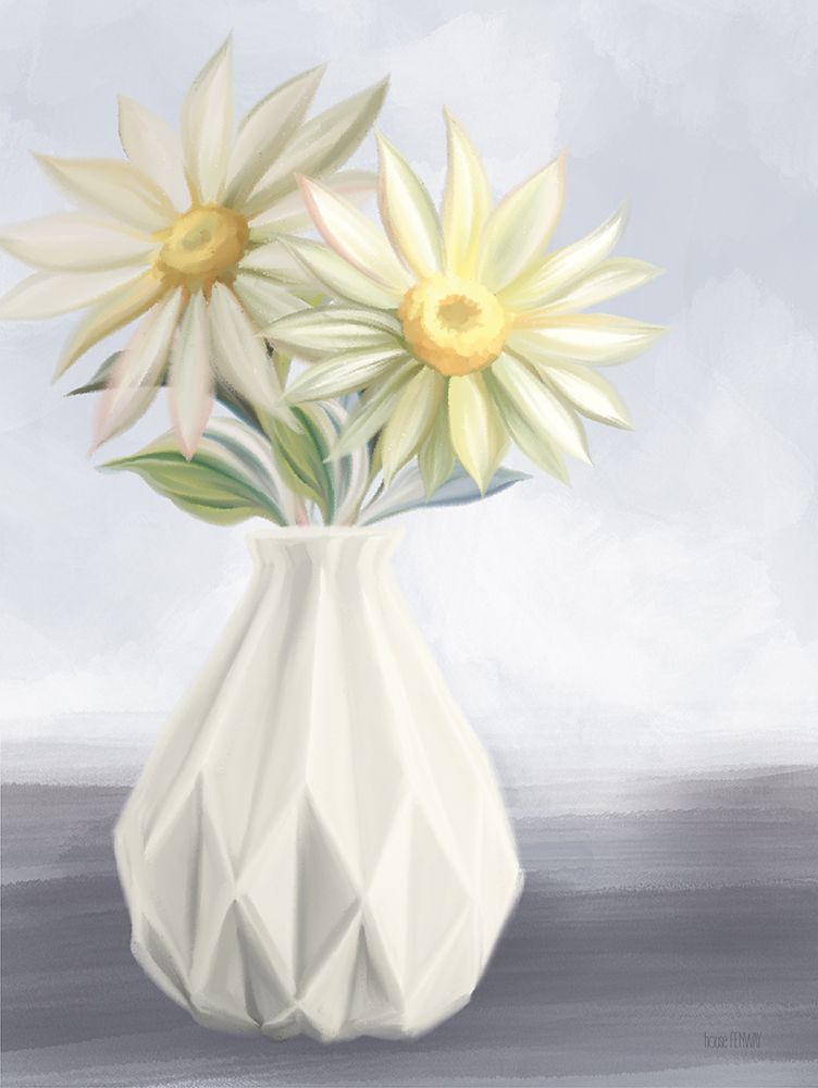 Sunny Floral Blues art print by House Fenway for $57.95 CAD