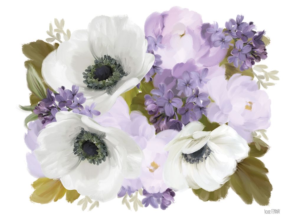 Lilacs and Anemones art print by House Fenway for $57.95 CAD
