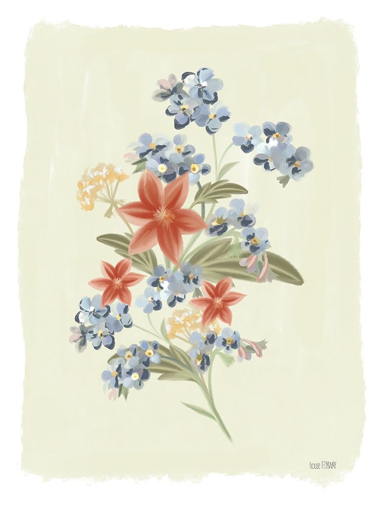 Forget Me Not Floral art print by House Fenway for $57.95 CAD