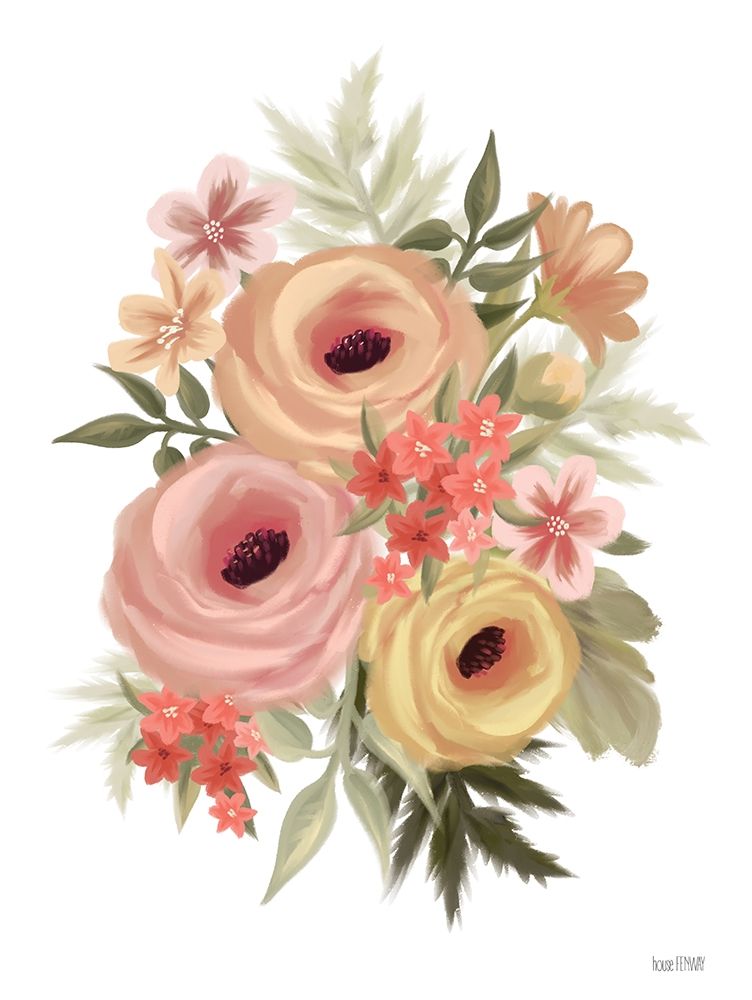 Rosey Ranunculus art print by House Fenway for $57.95 CAD
