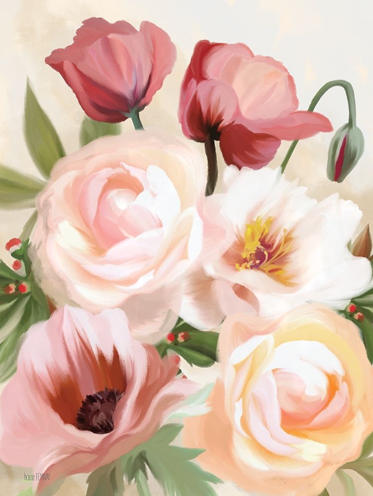 Posing Poppies art print by House Fenway for $57.95 CAD