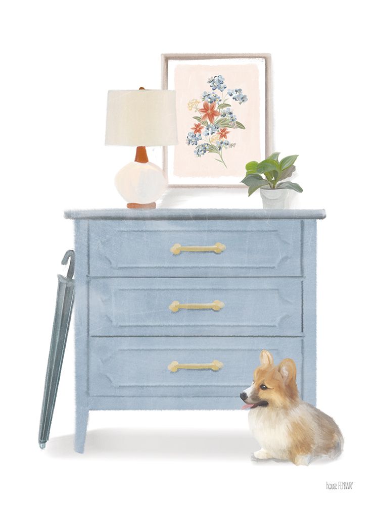 Waiting for You Dog art print by House Fenway for $57.95 CAD