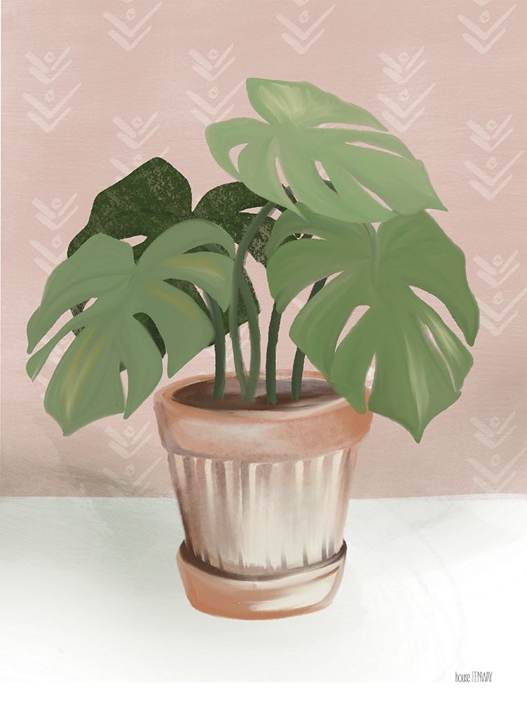 House Monstera Plant art print by House Fenway for $57.95 CAD