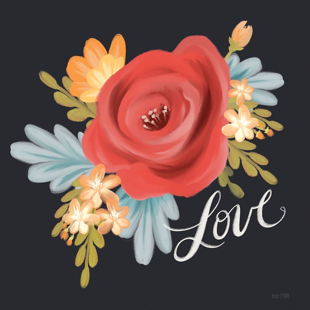 Love Floral art print by House Fenway for $57.95 CAD