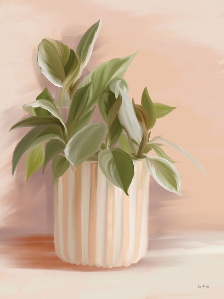Striped Bohemian Plant I art print by House Fenway for $57.95 CAD