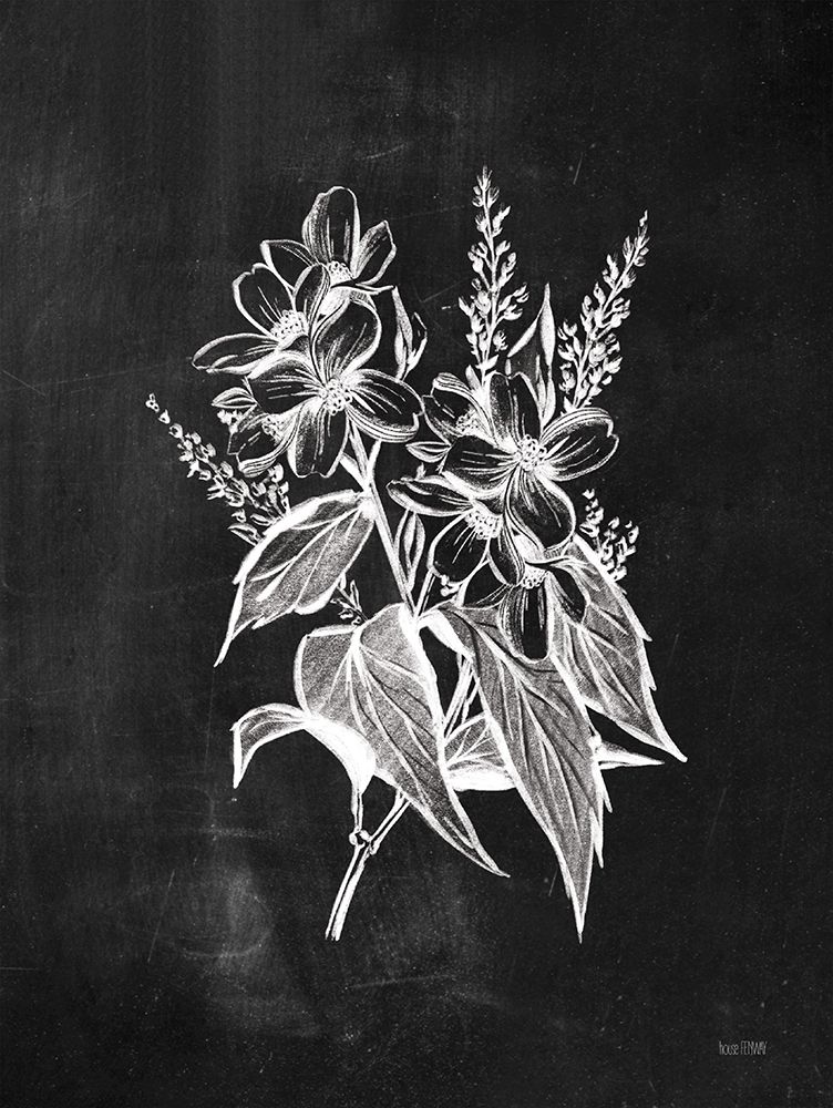 Chalkboard Wildflower I art print by House Fenway for $57.95 CAD