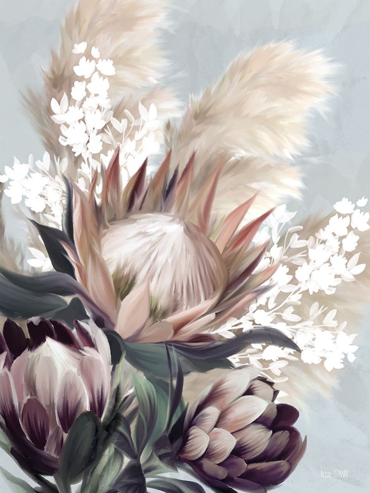 Proteas and Pampas art print by House Fenway for $57.95 CAD