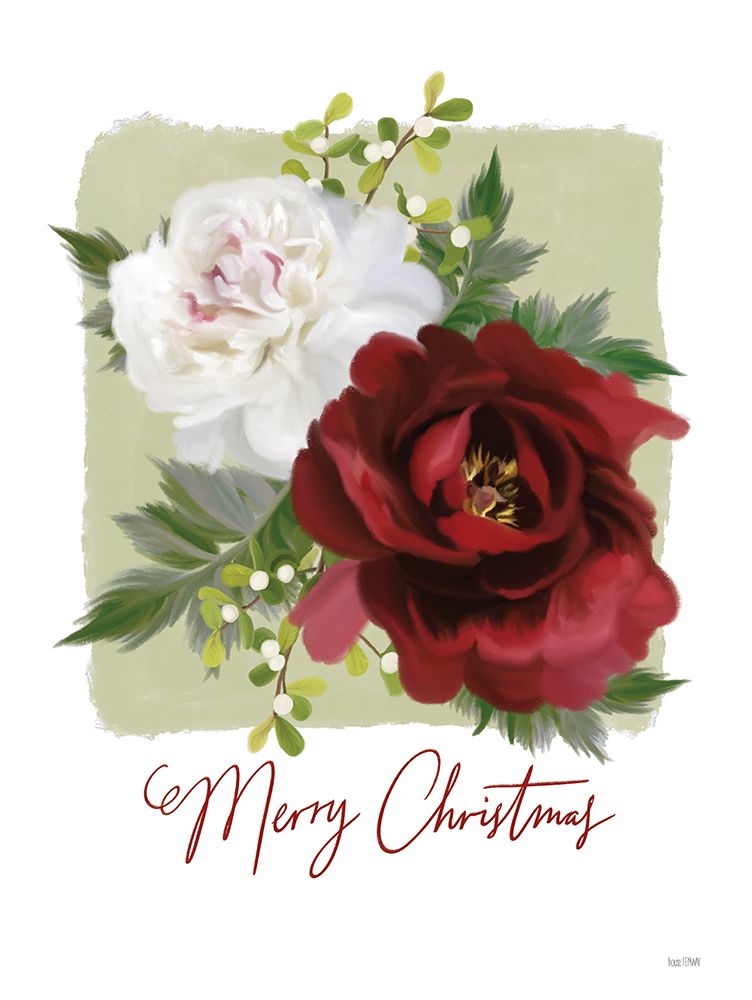 Botanical Merry Christmas art print by House Fenway for $57.95 CAD