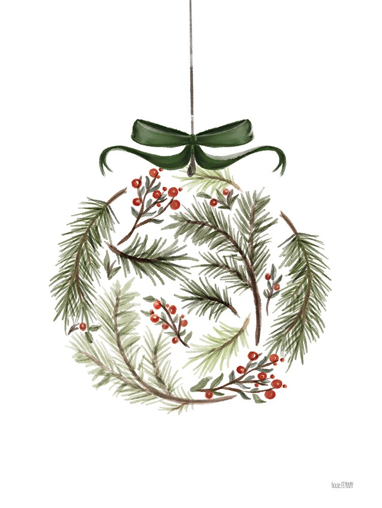 Evergreen Ornament II art print by House Fenway for $57.95 CAD