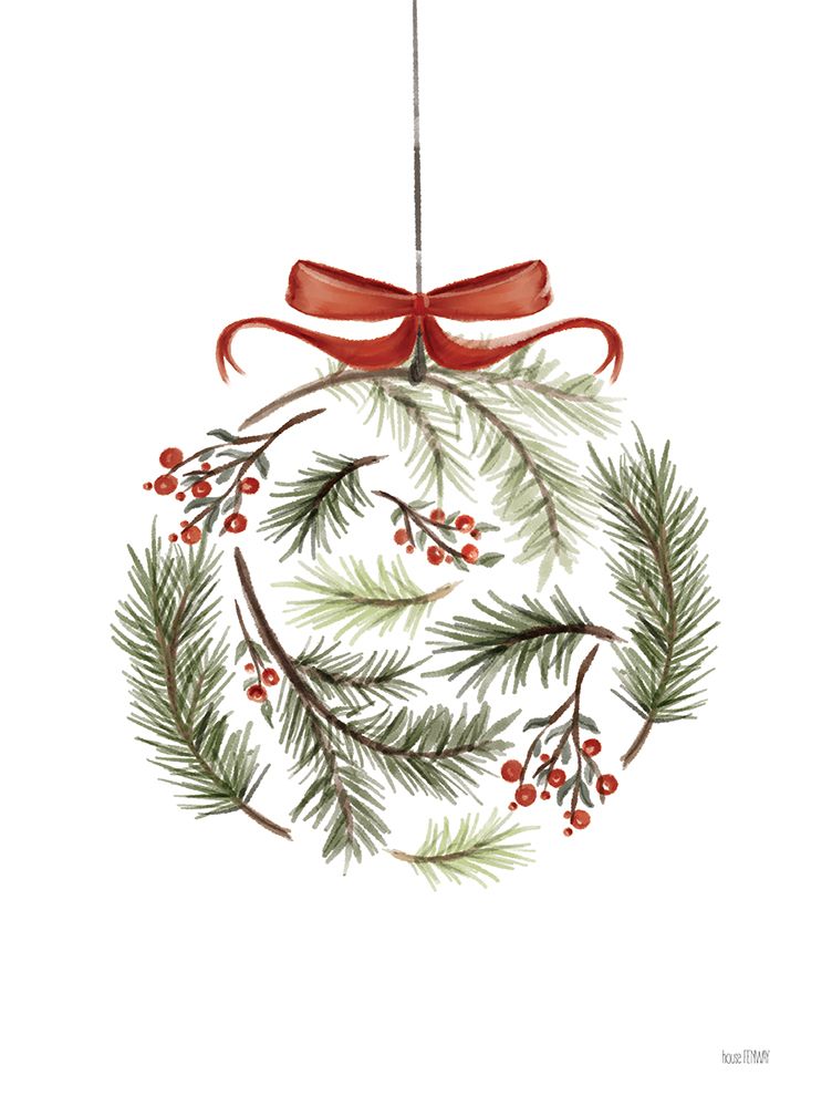 Evergreen Ornament III art print by House Fenway for $57.95 CAD