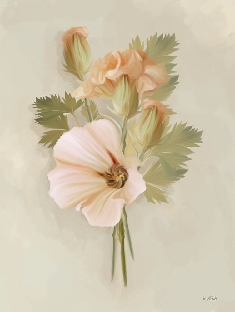 Peach Carnations II art print by House Fenway for $57.95 CAD