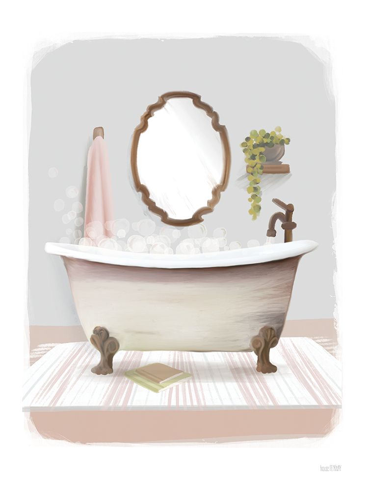Powder Puff Bath art print by House Fenway for $57.95 CAD
