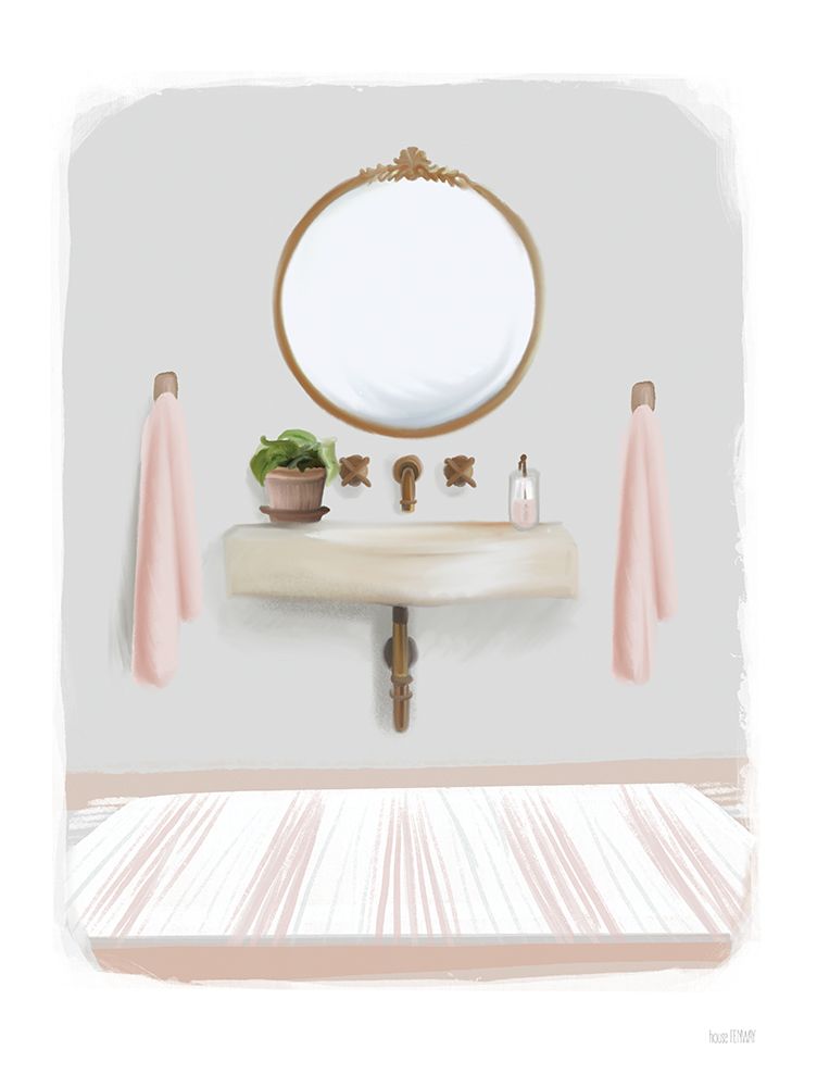 Powder Puff Sink art print by House Fenway for $57.95 CAD