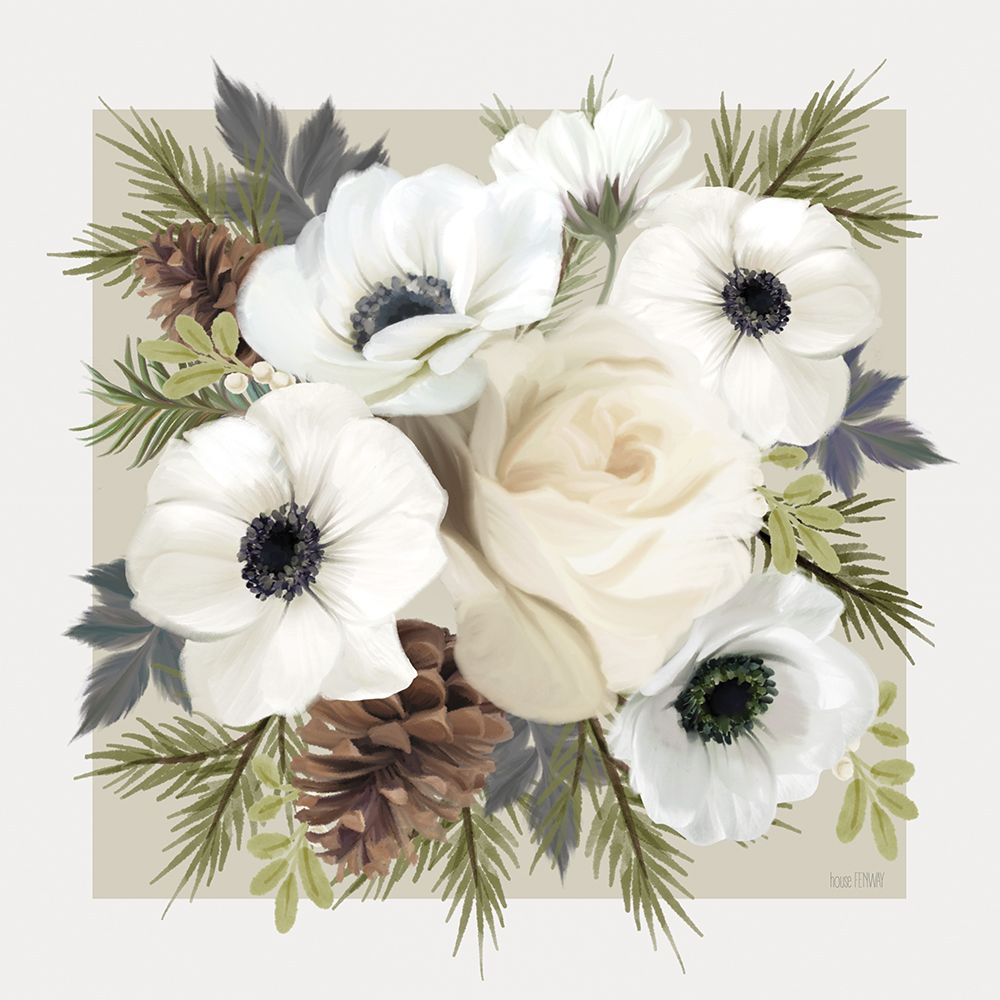 Winter Anemone Bouquet art print by House Fenway for $57.95 CAD