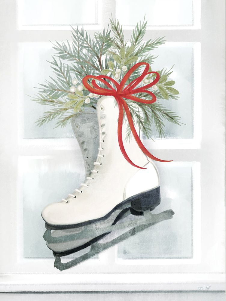 Vintage Christmas Window art print by House Fenway for $57.95 CAD