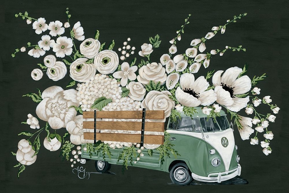 VW Bus Black art print by Holllihocks Art for $57.95 CAD