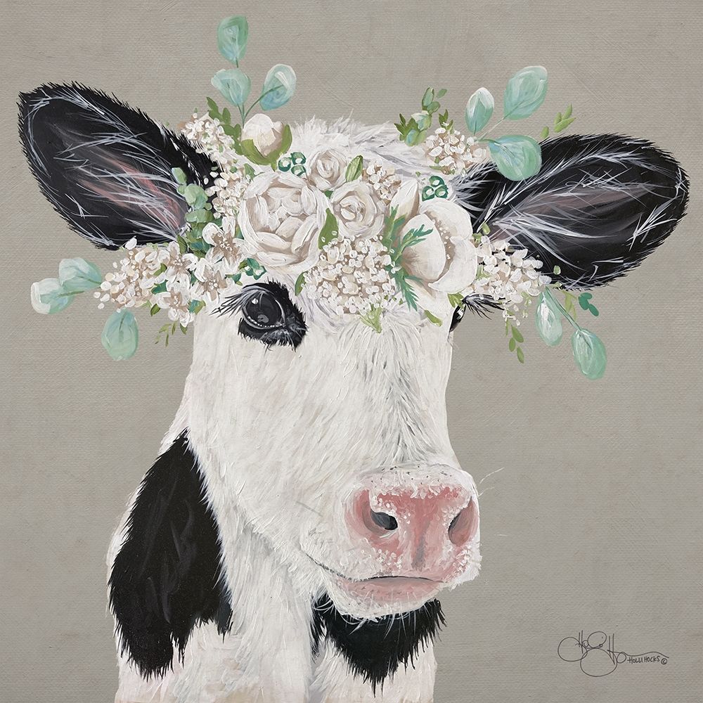 Patience the Cow art print by Hollihocks Art for $57.95 CAD