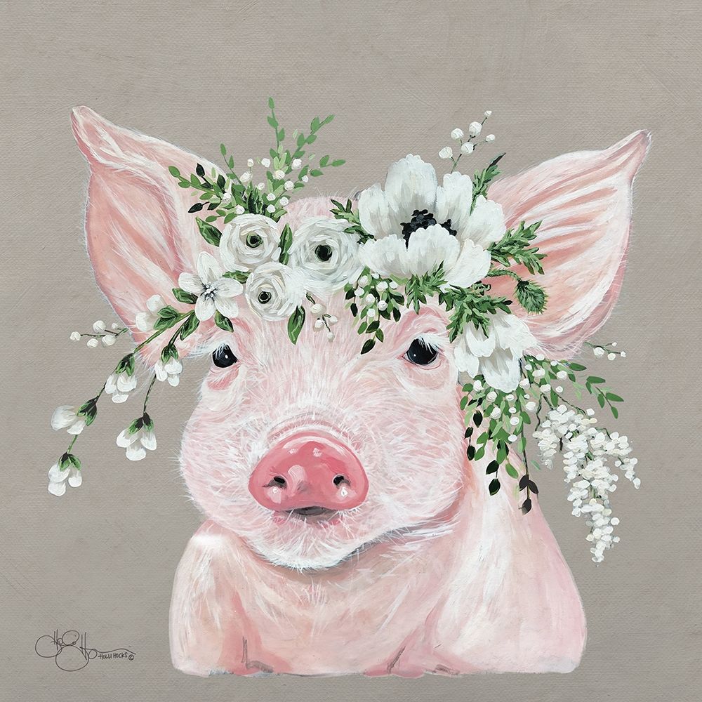 Poppy the Pig art print by Hollihocks Art for $57.95 CAD
