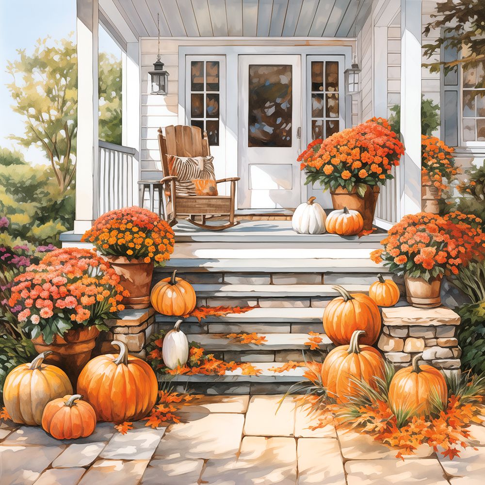 Fall Front Porch art print by Heidi Kuntz for $57.95 CAD