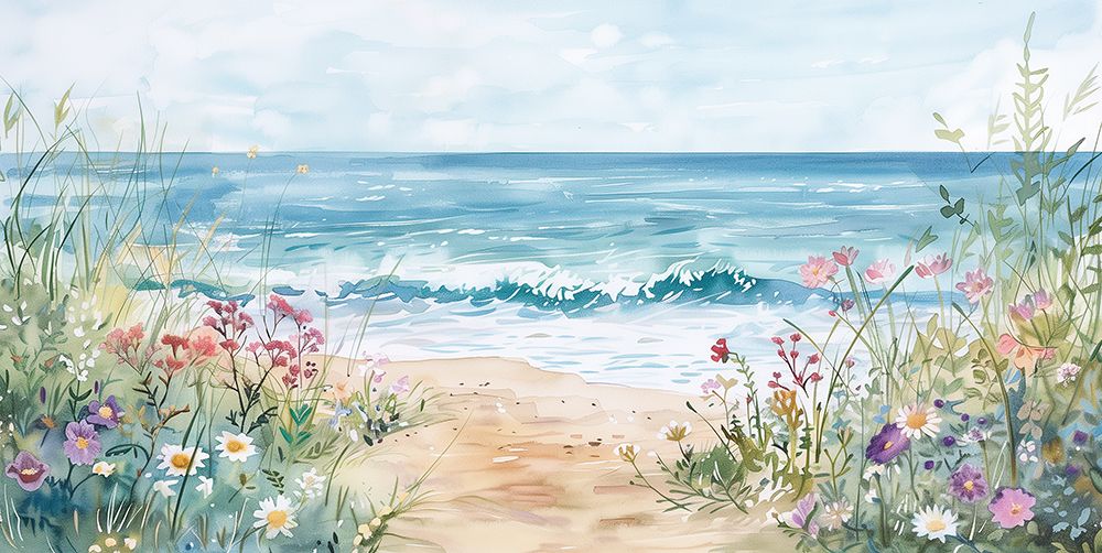Wildflower Seascape art print by Heidi Kuntz for $57.95 CAD