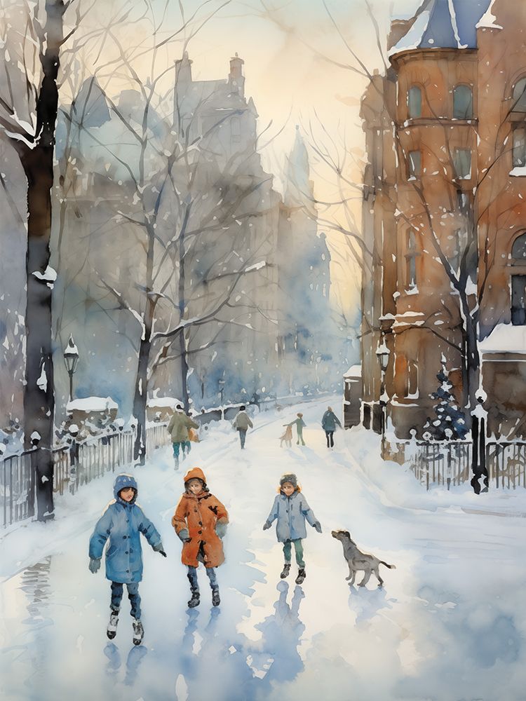 Chilly Skate art print by Heidi Kuntz for $57.95 CAD