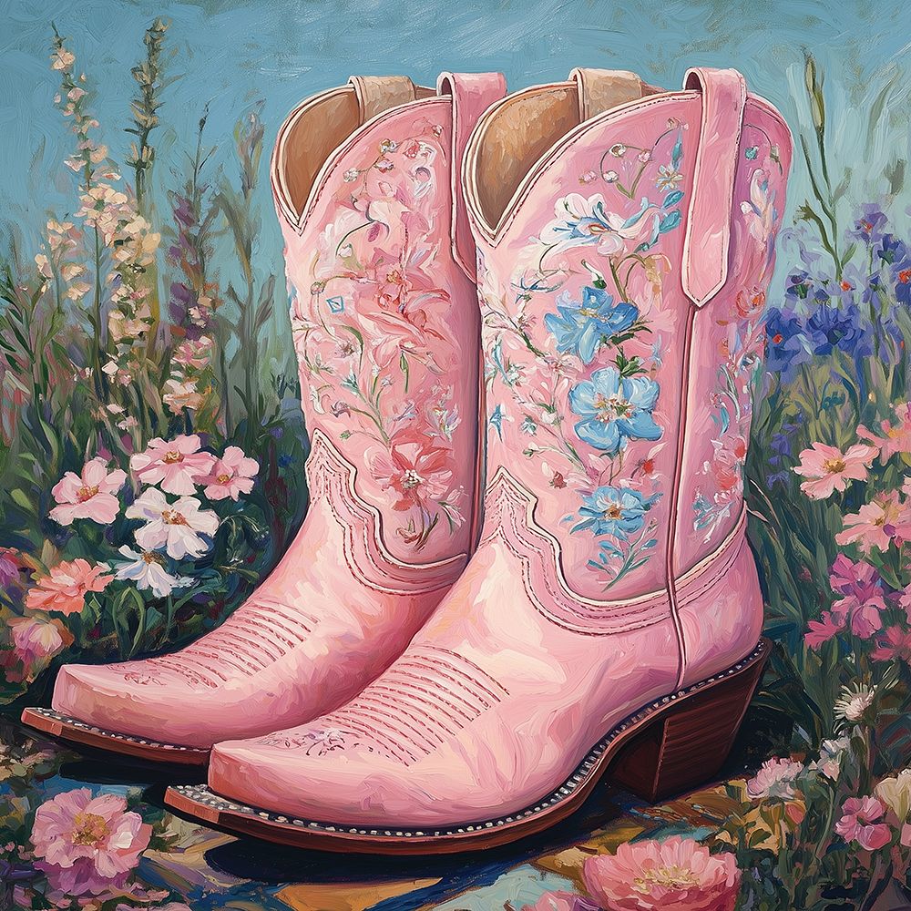Wildflower Pink Boots art print by Heidi Kuntz for $57.95 CAD