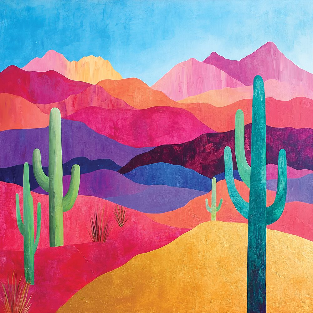 Colorful Desert Sunset art print by Heidi Kuntz for $57.95 CAD