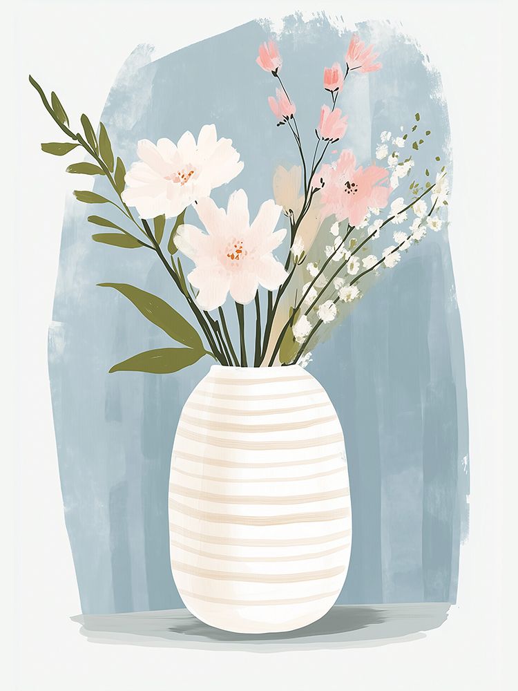 Pink Floral Arrangement art print by Heidi Kuntz for $57.95 CAD