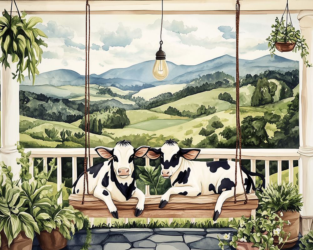 Cows with a View art print by Heidi Kuntz for $57.95 CAD