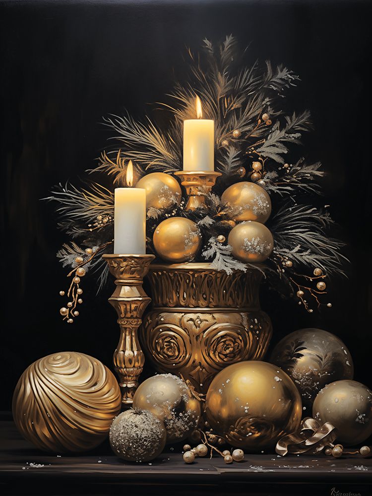 A Golden Christmas art print by Heidi Kuntz for $57.95 CAD