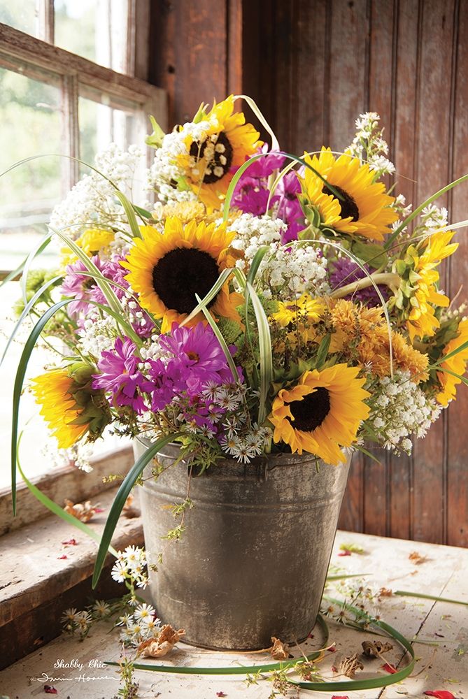 Wildflowers in Bucket art print by Irvin Hoover for $57.95 CAD