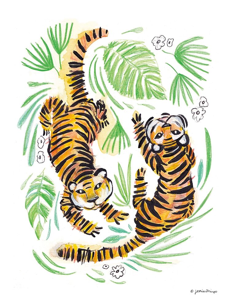 Playful Tigers art print by Jessica Mingo for $57.95 CAD