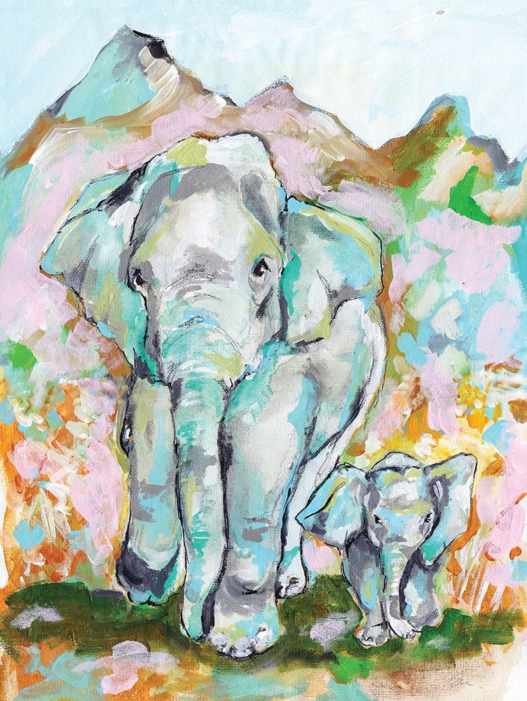 Elephant Stroll art print by Jessica Mingo for $57.95 CAD