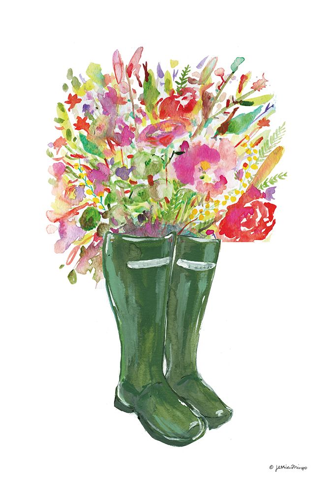 Blooms and Boots art print by Jessica Mingo for $57.95 CAD
