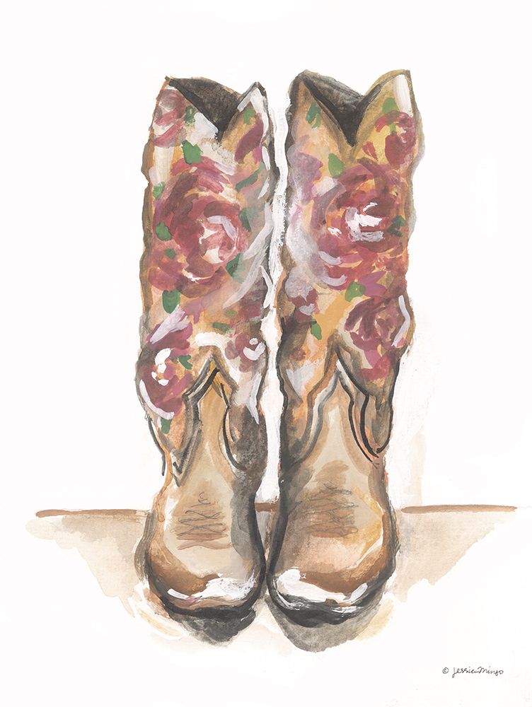 Floral Boots art print by John Rossini for $57.95 CAD
