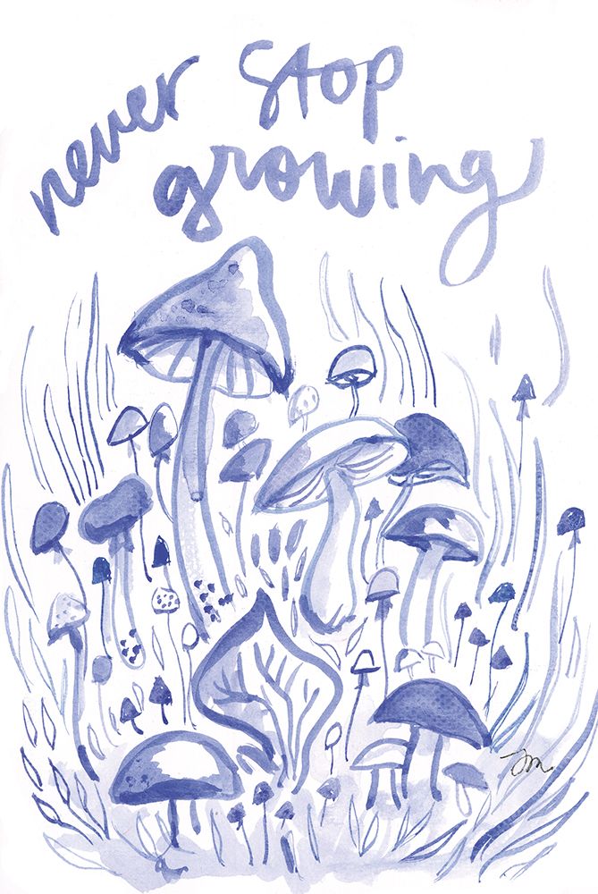 Never Stop Growing Mushrooms art print by Jessica Mingo for $57.95 CAD