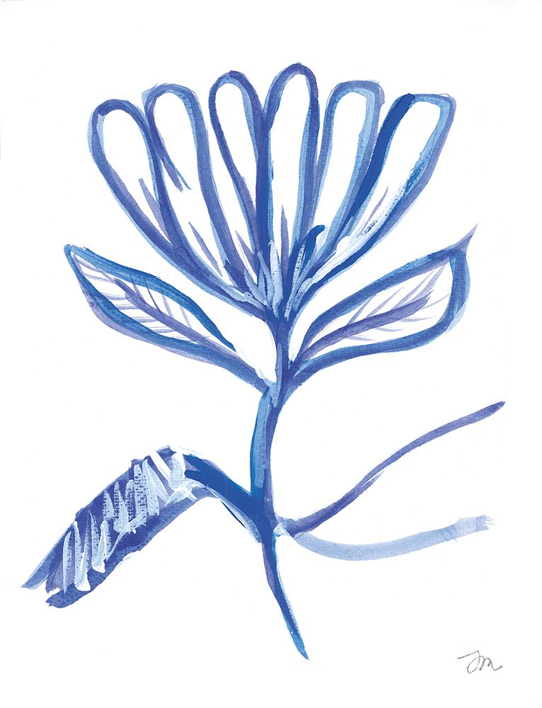 Blue And White Single Flower art print by Jessica Mingo for $57.95 CAD