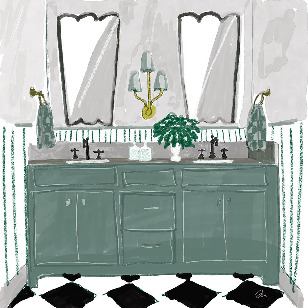 Whimsical Washroom I art print by Jessica Mingo for $57.95 CAD