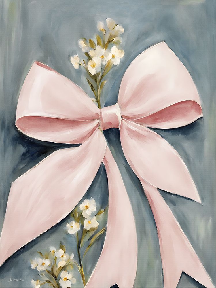 Pink Bow and Blossoms art print by Jo Moulton for $57.95 CAD